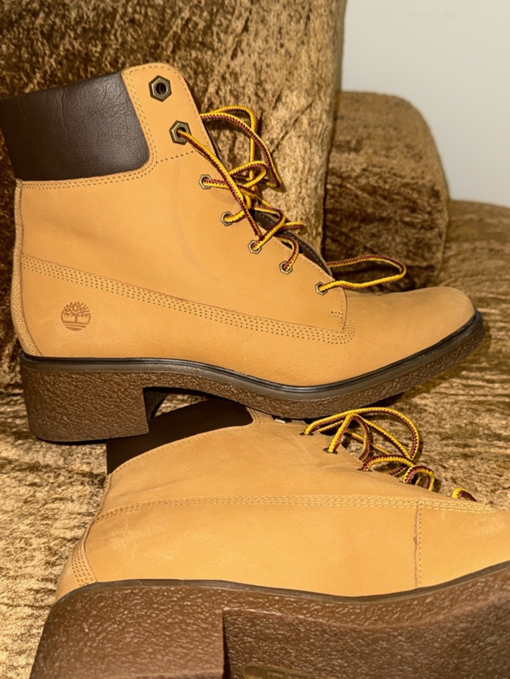 Timberland Tan Nubuck Work-Style Lace Boots